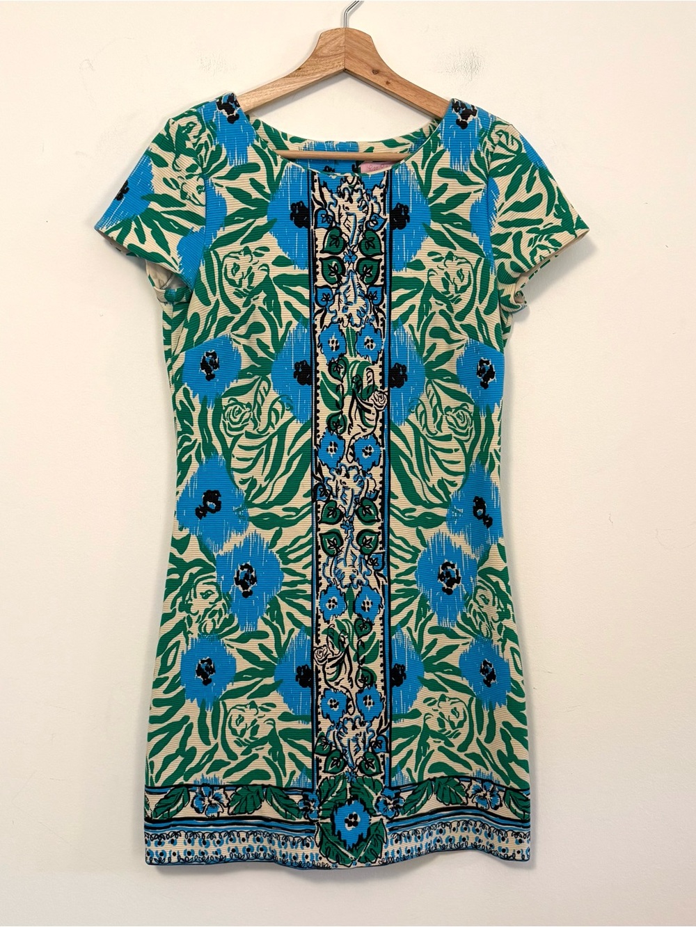 Lilly Pulitzer Teal, Green & Cream Floral Shift Dress